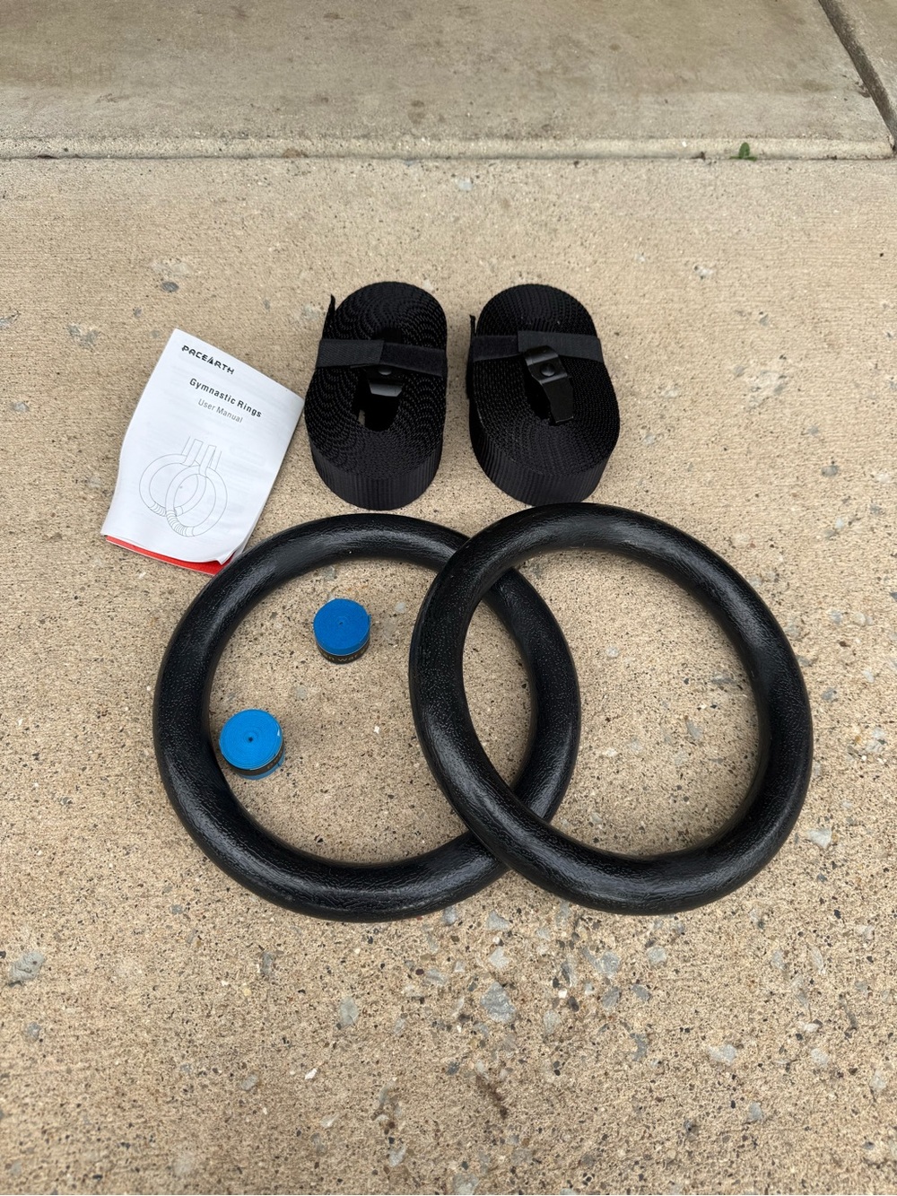 Gymnastic Rings Set New Open Box w/ Straps Home Gym Workout